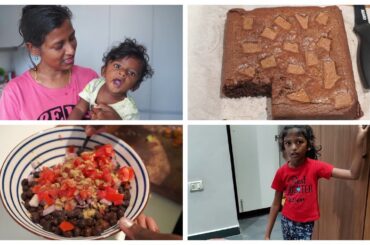 After school routine of 3 kids/chocolate overload brownie recipe/healthy salad