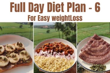 Full Day Diet Plan - Easy/Simple Diet Recipes - Weight Loss Diet Plan - Diet Plan For PCOS/Thyroid