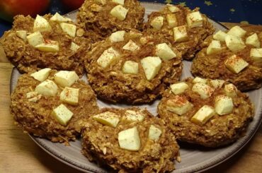 Oatmeal Breakfast Ideas - Apple and Cinnamon Cookies (Vegan and Healthy)
