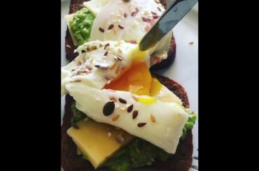 Avocado Toast with Poached Eggs - Delicious and healthy breakfast - Recipe below