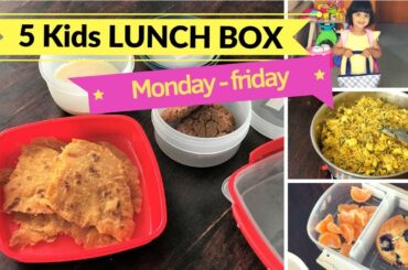 5 Kids LUNCH BOX ideas ( for Monday to Friday ) - Healthy lunchbox ideas for school