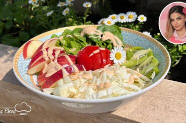 Fresh and Healthy Salad: I Can’t Stop eating this Salad: Apple and kiwi