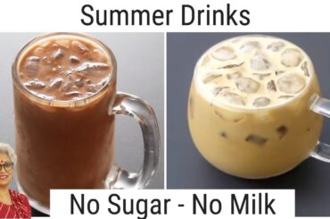 2 Summer Drinks - No Sugar - No Milk Healthy Summer Drinks - Refreshing & Cooling Drinks For Summer