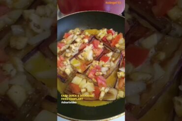 Simple Healthy Delicious Dinner Fried Eggplant. #shortvideo #tiktok