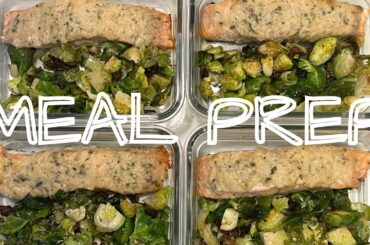 KETO LUNCH MEAL PREP - Quick and Easy parmesan crusted salmon #mealprep