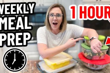 A WEEK OF MEALS in JUST 1 HOUR! // Huge Family Meal Prep, Quick & Easy