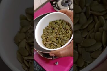 Mid morning healthy snack#roasted pumpkin seeds#weight loss snack recipe.