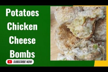 Potatoes Chicken Cheese Bombs | Healthy Iftar Idea | Baked Recipe By YummFood | Urdu/Hindi