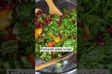Colorful Fattoush salad recipe #Ramadanvlog #HealthySalad #Fattoushrecipe #RecipeShare