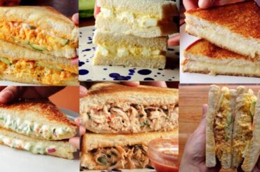 6 Easy Bread Sandwich Recipes|ASMR food|Ramzan special