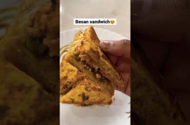 Kbi Besan Sandwich khaye h | Instant 5 min | Healthy | Tasty | #ashortaday #shorts #recipe #sandwich