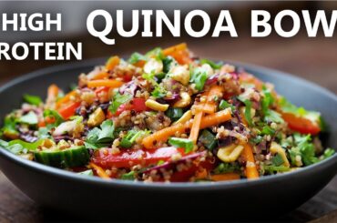 WHOLESOME QUINOA NOURISH BOWL with Asian Dressing | High Protein Vegetarian and Vegan Meal Ideas