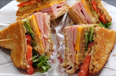 Club Sandwich Recipe | Healthy, No Mayo, No Bacon