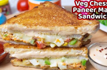 Veg Cheese Paneer Mayo Club Sandwich | Healthy Sandwich Recipe | Su's Food Corner English 4K