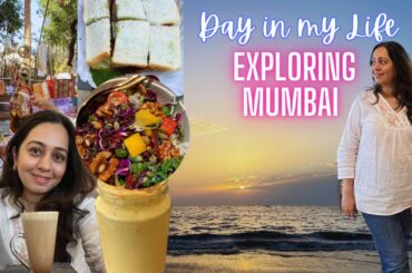 Exploring SANTACRUZ, Mumbai | Healthy Cafe Food, Santacriz Shopping Market, Juhu Beach #dayinthelife