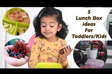 5 LUNCH Recipes (Tiffin Box) for 1-2+ years Babies/Toddlers/Kids || Vegetarian Lunch/Snack Ideas