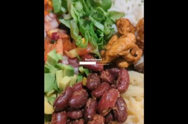 burrito bowl #shortsvideo #foodmaking #easycooking #quickrecipe #trending #asmr #healthy #meals