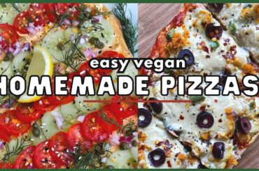 Healthy Homemade Pizza Recipes + How to make plant based sausage and cheese for pizza!