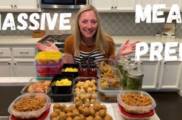 HUGE healthy meal prep for the week! So you can eat healthy all week!  #mealprep