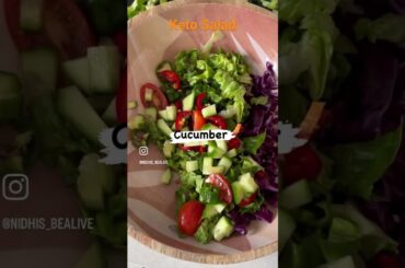 Keto salad for healthy lunch! #ketomeals #saladrecipe #khana #healthylunch