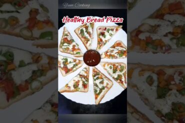 Tasty and Healthy Bread Pizza  Snacks #youtubeshorts #shorts #viral #breadpizza