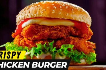 How to Make a Spicy Chicken Burger at Home - Easy Recipe | Homemade Juicy Chicken Burgers Fast food