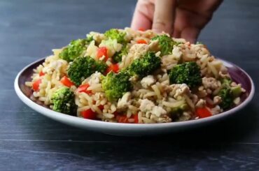 Ground chicken and rice very easy and very tasty healthy lunch recipe