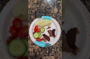 WHAT MY KIDS ATE FOR DINNER | HEALTHY MEAL OPTIONS FOR BUSY PARENTS | YOUTUBE SHORTS #shorts #food