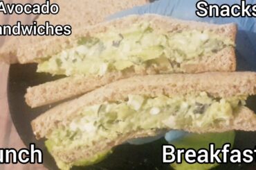 Sandwiches/Weight Lose Healthy Avocado Sandwich/Avocado Burger/Healthy Breakfast/Lunch/Dinner Recipe