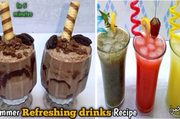 4 Refreshing Drinks Healthy | Summer Drinks | Summer Recipes | Healthy Drinks