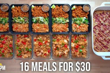 I Meal Prepped 16 Meals for Only $30 | Budget Friendly Meal Prep