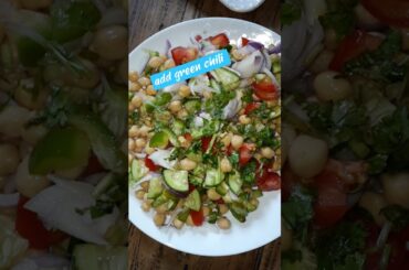 Healthy  breakfast/easy breakfast/white chana salad recipe for daily breakfast