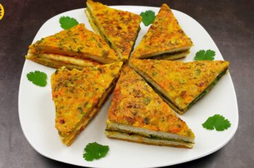 Bread Pakora NO FRY Cheese Sandwich Recipe, Healthy Bread Pakora by Aqsa's Cuisine, Veg Snack