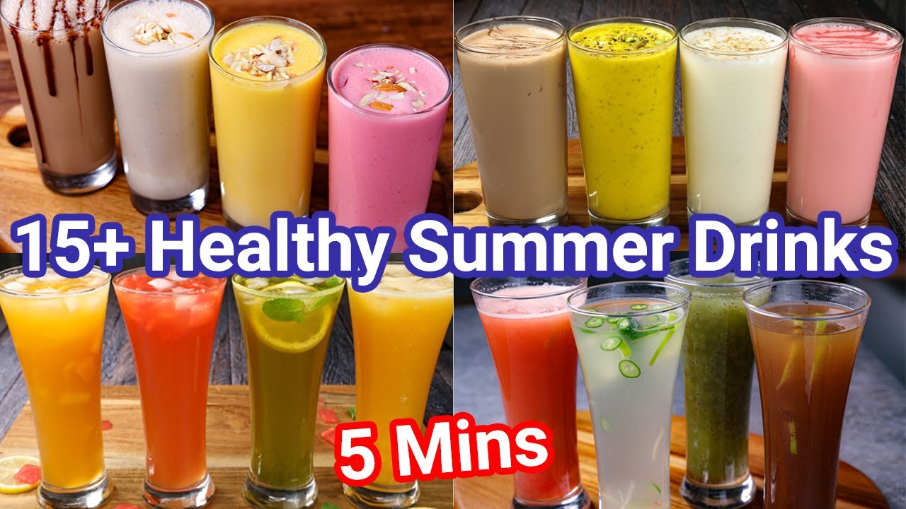 15+ Healthy Refreshing Summer Drinks Recipes in 5 Mins | Cooling Summer Beverages in Minutes 15+ Healthy Refreshing Summer Drinks Recipes in 5 Mins | Cooling Summer Beverages in Minutes