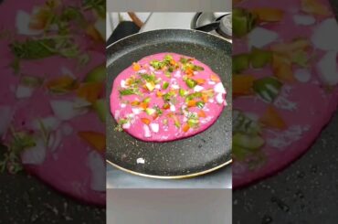 beetroot uttapam recipe | quick & healthy breakfast recipe #shorts #uttapam #healthyrecipes