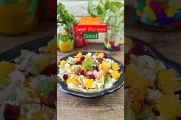 Citrusy Beet Paneer Salad | Healthy Recipes | Cook Bake Shake | Shilpika Thakur #shorts #ytshorts