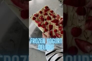 Frozen yogurt snack recipe. #shorts #healthysnacks #daily #shortsvideo  #weightloss #dessertrecipe