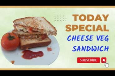 bakery style cheese veg sandwich/veg sandwich/easy and quick sandwich on tawa/sandwich at home