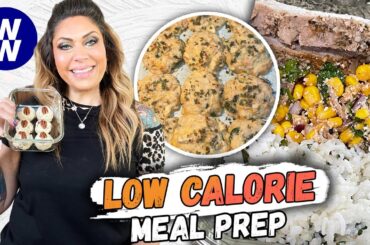 LOW CALORIE WW MEAL PREP - SAVORY B-FAST MUFFINS - PECAN PIE PROTEIN BALLS & PORK CARNITAS BOWLS!