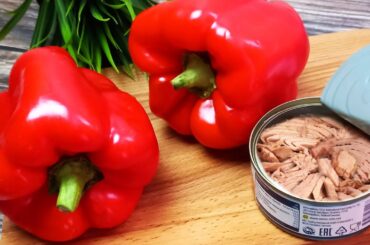 Do you have canned tuna and bell peppers at home? A simple and delicious dinner in 15 minutes!