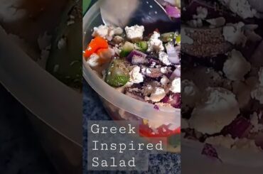 HEALTHY Spring Lunch Ideas | Greek Salad | Wellness Journey | Working Mom of 5 | #Homemaker