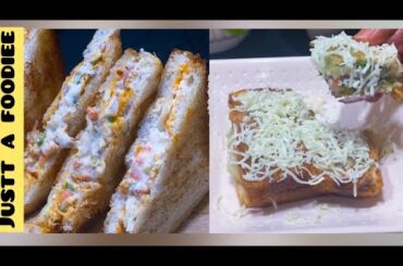 2 Types of Sandwich with simple ingredients |Veg Mayo Sandwich |Club Sandwich #snackideas