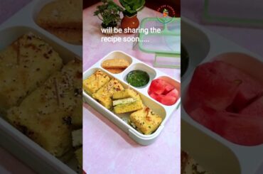 Dhokla Sandwich easy Tiffin Recipe | #healthy #healthytiffin  #indianlunchbox #lunchboxideas #tiffin
