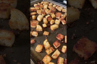 Homemade Croutons Recipe #recipe #shortsfeed #food #shorts #healthy #reels #easyrecipe #snacks