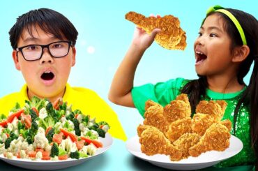 Eat Healthy Food Song | Nursery Rhymes and Kids Songs Sing-along Emma Pretend Play