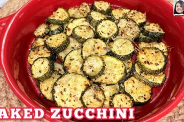 BAKED ZUCCHINI | Keto Weight Loss Zucchini Recipe | Healthy Baked Zucchini | Easy Roasted Zucchini