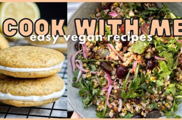 Cook with Me Vlog | Lemon Whoopie Pies and Healthy Farro Salad with Grapes and Pistachios