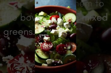 How to Make Greek Salad Healthy Diet Recipes #shorts #shortrecipes #lowcarbdiet #recipes #greeksalad