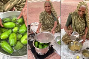 90 Year old grandma Mango Juice making #mango #juice #recipe #grandma #cooking
