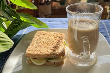Heart Healthy Eggarugula Sandwich | Egg | Arugula leaves | Hummus spread | Bread